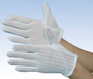 Găng tay vải chống tĩnh điện phủ hạt
